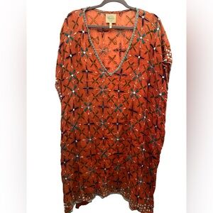 Embroidered and embellished V-Neck tunic